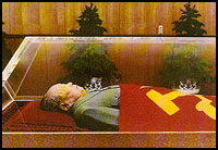 Postcard of Chairman Mao in his tomb